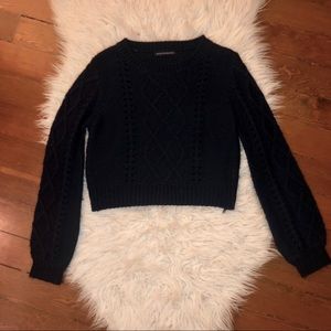 Navy blue Brandy Melville Cropped Sweater